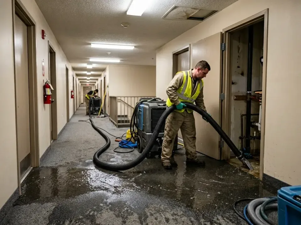 multi-unit-apartment-hallway-f-005 — frequently asked questions, Emergency Burst Pipe Water Extraction & Removal in Blue Isl…